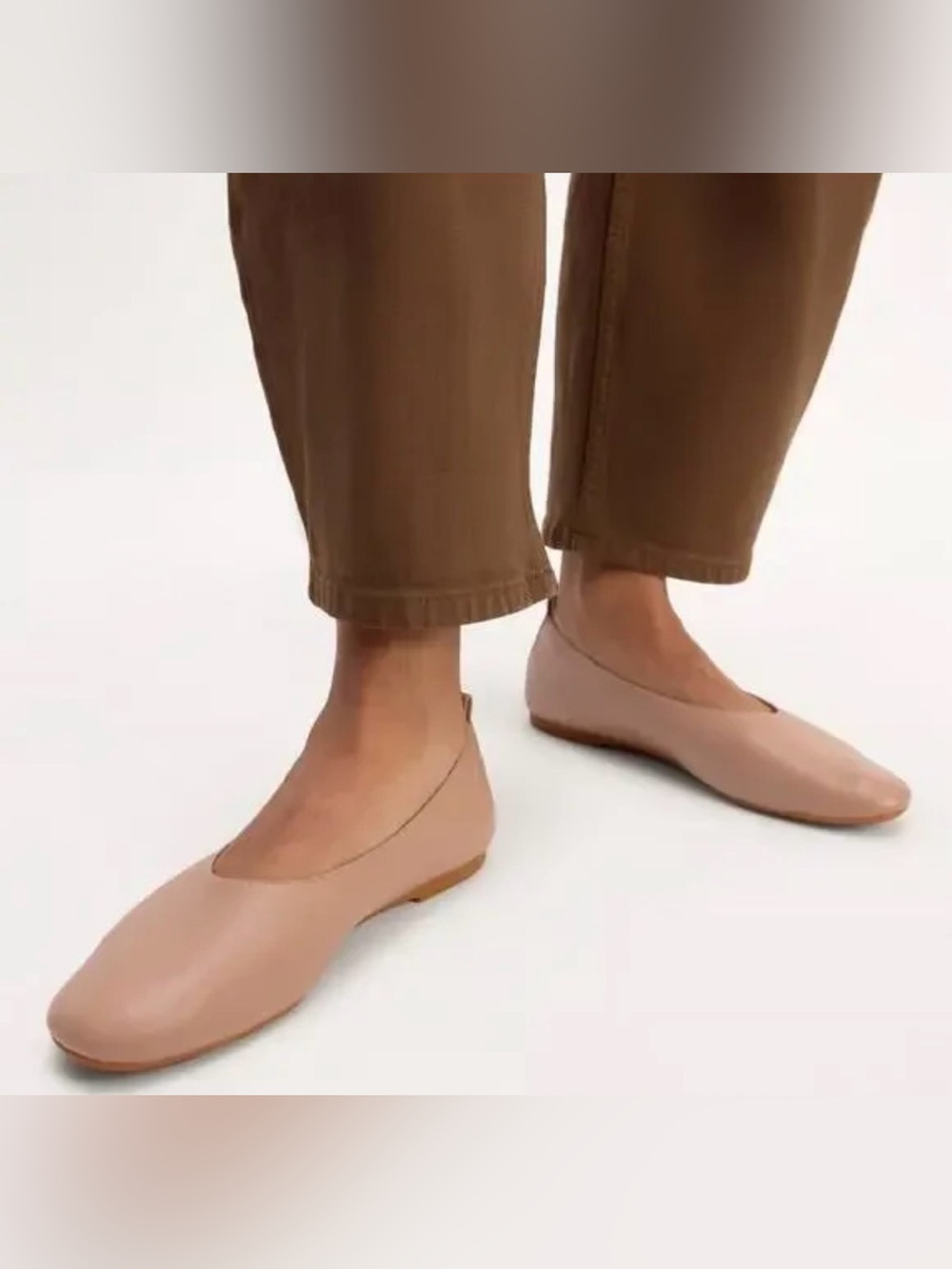 EVERLANE "Day Glove" TAN Leather Ballet Flats - Size 8.5 - GUC